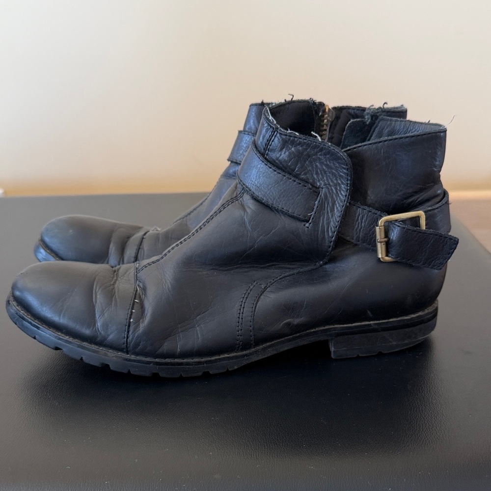 Women’s Italian Black Leather Ankle Boots